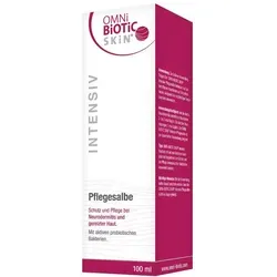 Omni-Biotic Skin intensiv Pflegesalbe Creme 100 ml - Empfindliche Haut - Probiotische Pflege bei Neurodermitis, lindert Juckreiz und verbessert das Hautbild mit aktiven Bakterien für intensive Regeneration.