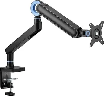 equip Premium - Befestigungskit (Kabeldurchführungsklemme, Schrauben, Klemmhalterung, Tisch-Montagearm) - Gasfeder - für LCD-Display / Curved LCD-Display - Kunststoff, stainless steel, Aluminium - Schwarz