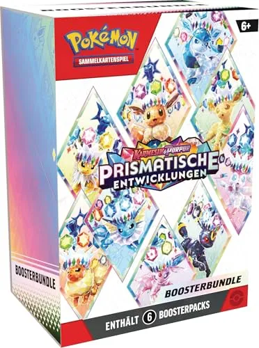 Pokemon Prismatische Entwicklungen Booster Bundle - TCG OVP Packs mit Pikachu und exklusiven Boostern, ideal für Sammler und Spieler, neu und originalverpackt.