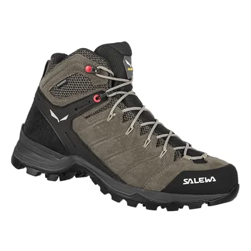 Salewa Alp Mate Mid Women's Damenwanderstiefel, Beige, 4.5 - Wanderschuhe mit atmungsaktivem Mesh-Innenmaterial und robustem Synthetik-Obermaterial für optimalen Komfort und Halt auf jedem Terrain.