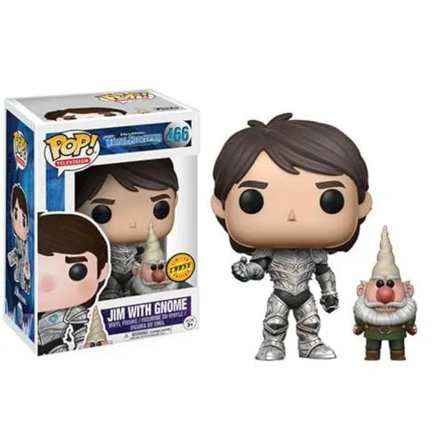 Funko Pop! Trollhunters - Jim mit Gnome 466 - Offiziell lizenzierte Funko Pop! Figur mit einer Höhe von ca. 10 cm. Ideal für Sammler und Fans der Trollhunters-Serie, perfekt in Fensterbox verpackt!