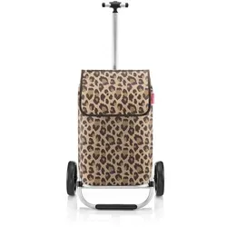 reisenthel shopping trolley Einkaufstrolley Leo Macchiato 45 L - Einkaufsroller mit stylischem Leo-Muster, 45 L Fassungsvermögen und robustem Material für komfortables Einkaufen.