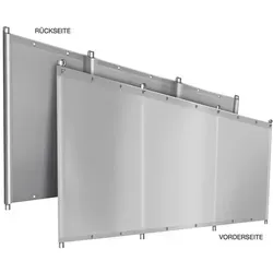 Windschutz Sichtschutz Camping aus PVC LKW Plane 1,4m x 4m Achatgrau - Zelt-Zubehör aus stabiler LKW-Plane, 100% wasserdicht und schimmelresistent – ideal für zuverlässigen Wind- und Sichtschutz beim Camping.