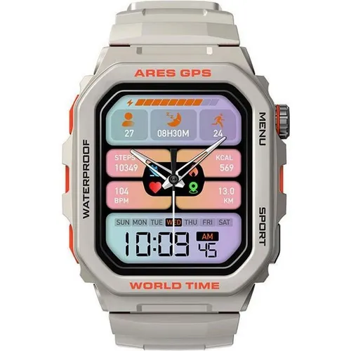 Zeblaze Ares GPS Smartwatch - Weiss - Smartwatch mit integriertem GPS, ideal für Sportler und Outdoor-Aktivitäten, bietet präzise Standortverfolgung und zahlreiche Fitnessfunktionen.