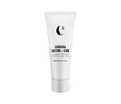 Whitening Zahncreme mit Marmorstaub für natürlich weiße Zähne - Mint Lemon Geschmack - vegan