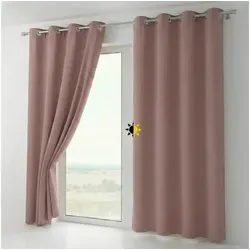 Beautex Verdunkelungsvorhang mit Ösen Vorhang, Gardine blickdicht abdunkelnd (1 St), Ösen, verdunkelnd rosa 140 cm x 175 cm