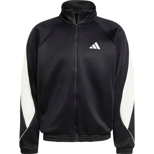 ADIDAS Herren Jacke Stadium - Mäntel & Jacken, bequeme Trainingsjacke mit Satin-Paspelierung und sicher verstauten Utensilien für Sportenthusiasten.