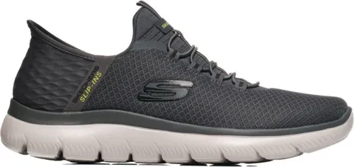 Skechers Summits High Range Herren Sneakers, Charcoal Mesh Trim, 42.5 EU - Herren-Sneaker mit atmungsaktivem Mesh-Obermaterial und Bungee Schnürung für optimalen Tragekomfort und Flexibilität, ideal für aktive Freizeitgestaltung.