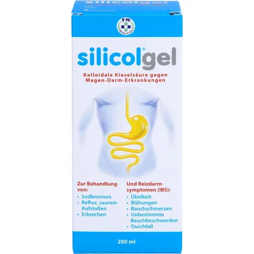 Silicolgel gegen Magen-Darm-Erkrankungen 200 ml - Arzneimittel zur Linderung von Magen-Darm-Beschwerden, wirkt beruhigend und schützt die Schleimhäute effektiv.