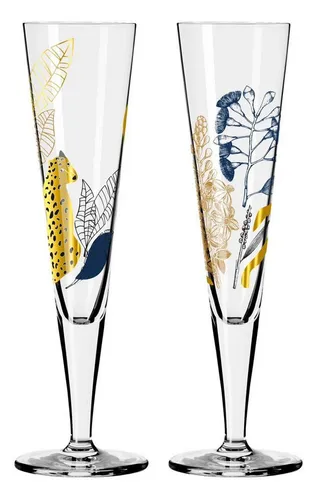 Ritzenhoff GOLDNACHT CHAMPUS 2er Set Champagnerglas Concetta Lorenzo - Moderne Champagnergläser im 2er Set, ideal für festliche Anlässe und stilvolle Tischdekoration.