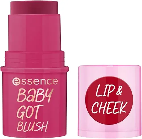 essence baby got blush 50 cherry cherry baby – Cremiger Rouge-Stick – Einfach aufzutragen & zu verblenden – Vegane Kosmetik – 5,5 g