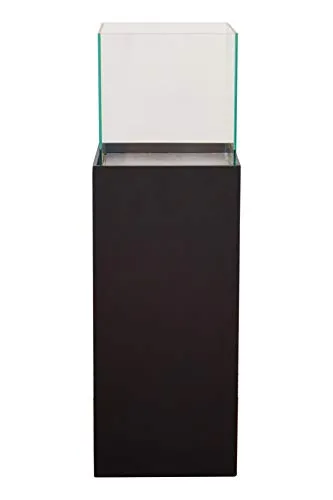 VIVANNO Bodenwindlicht CANDELA - Rechteckig in Schwarz Matt - Stilvolles Windlicht für Innen- und überdachte Außenbereiche, 80 cm hoch, aus hochwertigem Alu-Verbundmaterial. Ideal für stimmungsvolle Beleuchtung.