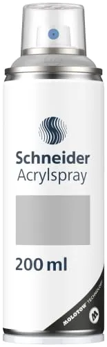 Schneider Paint-It 030 Supreme DIY Acryllack (hochdeckende Sprühfarbe, UV-beständig, 200 ml, Acrylspray für fast alle Untergründe) silver matt