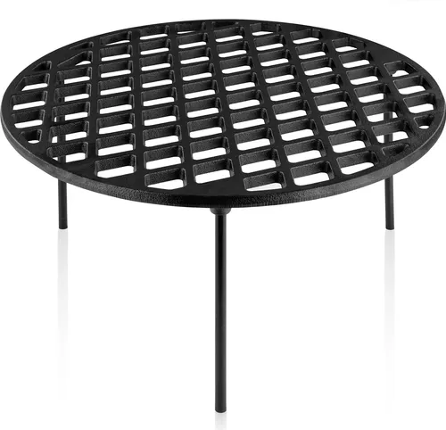 BBQ-Toro Gusseisen Grillrost Ø 40 cm – Vielseitiger Grill- und Dutch Oven Untersetzer - Grillroste: Multifunktionales Gusseisenrost mit 3 Beinen, ideal für Grillen und als Dutch Oven Untersetzer, bereits eingebrannt für sofortigen Einsatz.