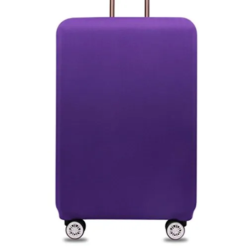 YianBestja Elastisch und Einfarbig Kofferhülle Koffer Abdeckung Schutzhülle Kofferschutzhülle Kofferbezug Luggage Gepäck Cover mit Band und Klettverschluss (Lila, XL (29-32 Zoll))