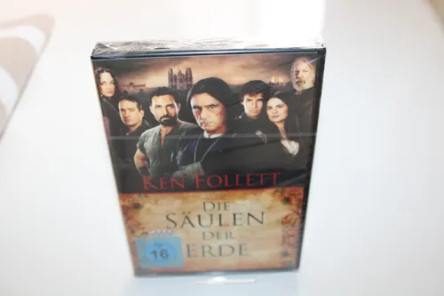 Die Säulen der Erde DVD Box Set - Ken Follett - 4 DVDs im Set, FSK 16, spannende Verfilmung des Bestseller-Romans von Ken Follett, ideal für Filmfans und Sammler.