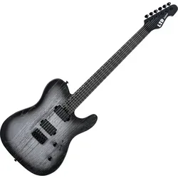 ESP LTD TE-1000 Silver Blast - E-Gitarre aus der TE-Serie mit Sumpfesche-Korpus, Ebenholz-Griffbrett und Seymour Duncan Tonabnehmer für kraftvollen Sound in auffälligem Silver Blast Finish.