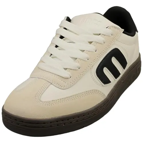 Etnies Locut Skate Trainer Herren Weiß Schwarz - 43 EU - Sneaker für Herren, ideal für den Alltag und Beruf, mit robustem Obermaterial aus Leder und Synthetik für Langlebigkeit und Komfort.
