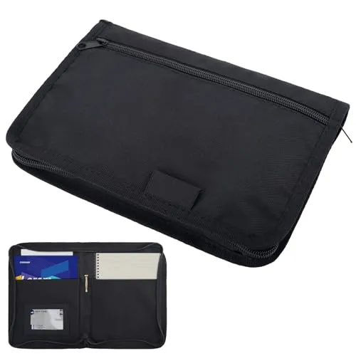 Fahrzeugmappe Dokumentenmappe A5,Auto Handschuhfach Organizer mit mehreren Fächern,Bordmappe Auto,Tragbare Manuelle Tasche Kfz Dokumententasche für Registrierung, Quittungen, Rechnungen & Tickets