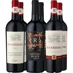 6er-Probierpaket Roodeberg Klassiker - Entdecke die Vielfalt südafrikanischer Weine mit unserem exklusiven 6er-Probierpaket. Genieße preisgekrönte Weine, die die Aromen der Region einfangen – ideal für jeden Weinliebhaber!