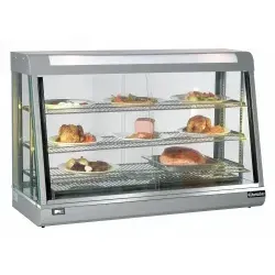 Bartscher Heiße Theke "Bartscher Deli III" 306055 - Großküchentechnik, ideal zur Präsentation warmer Speisen mit 373 Litern Volumen und thermostatischer Temperaturregelung von 30 °C bis 90 °C.