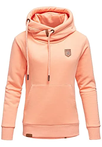 REPUBLIX Damen Kapuzenpullover Sweatjacke Pullover Hoodie Sweatshirt RD-001 Corall XXL