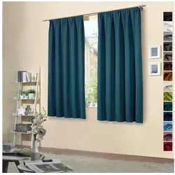 heimtexland Verdunkelungsvorhang 2er Set - Blickdicht & Thermo - Hochwertige Verdunkelungsvorhänge aus 240 g/m² Stoff für optimalen Sichtschutz und Kälteisolierung. Ideal für Schlafzimmer, Kinderzimmer und Wohnzimmer. Pflegeleicht, maschinenwaschbar und mit Kräuselband für einfache Montage.