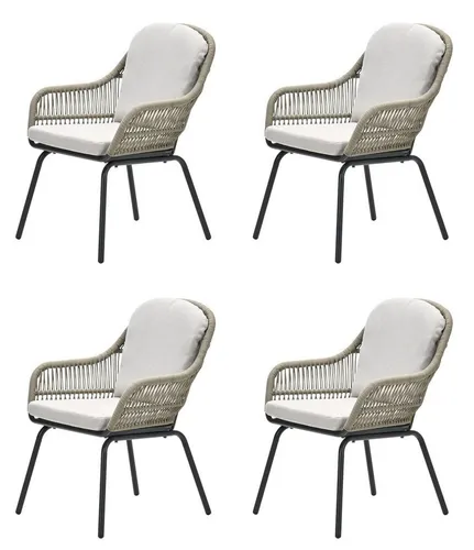 Garden Impressions Triton Dining Stuhl - Modernes Design in Carbon Black - Gartenstuhl mit hochwertigem Aluminiumgestell und wasserabweisenden Polstern, ideal für stilvolle Outdoor-Essbereiche.