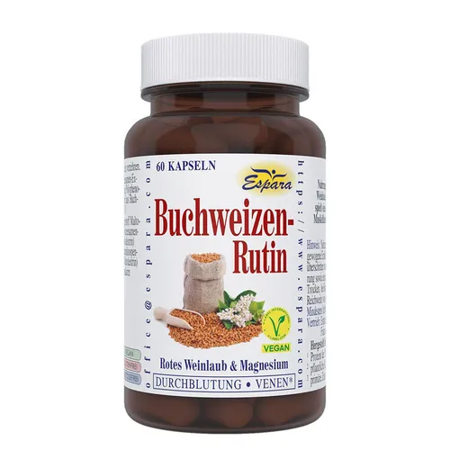BUCHWEIZEN RUTIN Kapseln 60 St - Praktische Kapseln mit Buchweizen Rutin für eine einfache Einnahme. Ideal zur Unterstützung der täglichen Ernährung.