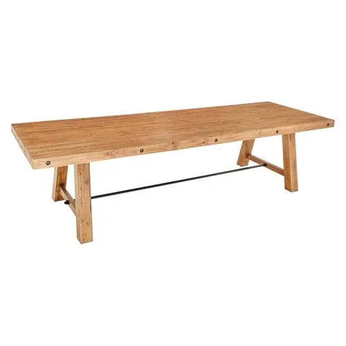 Riess Ambiente Massiver Esstisch FINCA 300cm Vintage braun aus recyceltem Pinienholz - Großer Esstisch aus hochwertigem recyceltem Pinienholz, ideal für große Essbereiche. Robuste Verarbeitung und rustikales Design machen ihn zum Blickfang in jedem Raum.