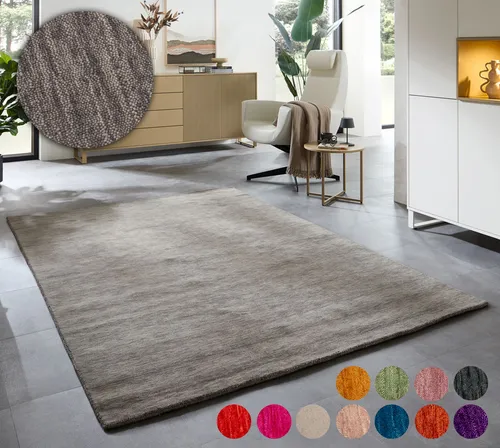 Wollteppich OTTO HOME "Karchau", grau, 40x60cm - Der elegante Wollteppich "Karchau" von OTTO HOME in Grau sorgt für ein gemütliches Ambiente. Mit einer Höhe von nur 13 mm ist er pflegeleicht und ideal für Fußbodenheizungen. Perfekt für deinen Wohnbereich!