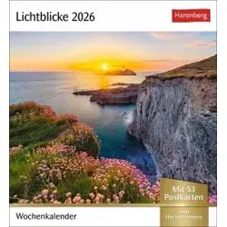 Lichtblicke Postkartenkalender 2026 - Wochenkalender mit 53 Postkarten