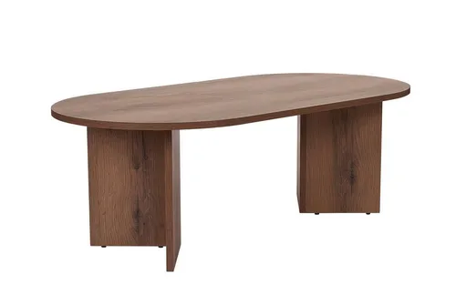 Nussbaum Couchtisch Beistelltisch 119 cm - Eleganter Couchtisch in Nussbaum-Optik, ideal für Ihr Wohnzimmer. Mit einer stabilen Melaminbeschichtung und kompakten Maßen bietet er eine perfekte Ergänzung für jeden Wohnraum.