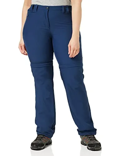 CMP Damen Zipp Off Hose, Blau, D44 - Wanderhosen mit Sonnenschutz UPF 30, elastischem 4-Wege-Stretch und schnelltrocknendem Material – ideal für aktive Outdoor-Abenteuer.