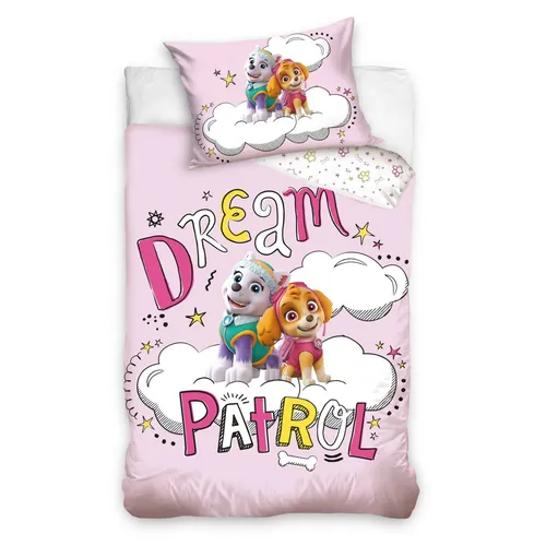 Paw Patrol Baby/Kinder Bettwäsche für Mädchen - Bettwäschegarnitur in Rosa mit PAW Patrol Design, aus 100% Baumwolle, 60° waschbar und trocknergeeignet - ideal für das Kinderzimmer!