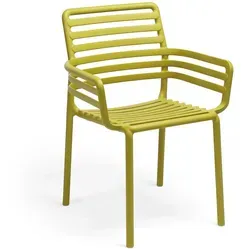 NARDI Doga Armlehnstuhl, pera - Gartenstühle, ergonomischer Außenstuhl aus glasfaserverstärktem Kunststoff, designorientiert und perfekt für entspannte Stunden im Freien.