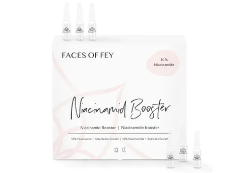 Niacinamide Booster FACES OF FEY – Microneedling Ampullen mit 10% Niacinamid - Gesichtsmasken & Gesichtskuren mit 10% Niacinamid und Rote Beete Extrakt für ebenmäßige, strahlende Haut. Ideal zur Bekämpfung von Unreinheiten und großen Poren, auch für empfindliche Haut.