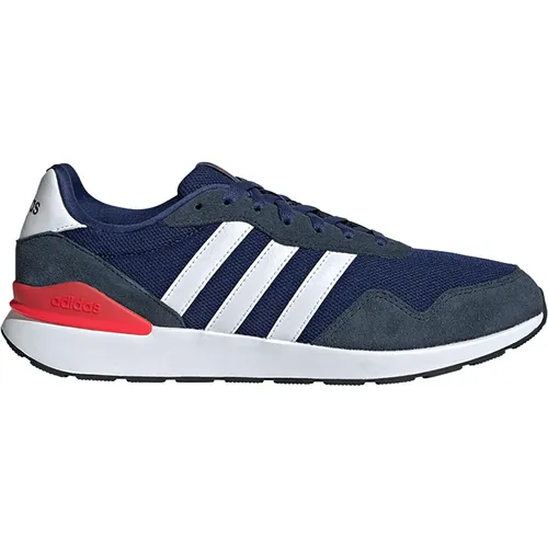adidas Herren Run 60s 4.0 Shoes – Dunkelblau/Cloud White/Aurora Ink - Herren-Sneaker mit regulärer Passform, aus hochwertigem Textil und Leder für maximalen Komfort und Stil.