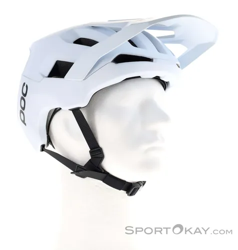 POC Unisex-Adult Kortal Helm - Hydrogen White Matt, L (59-62cm) - Fahrradhelme für Mountainbiker, mit innovativem Visier für maximalen Schutz und optimaler Belüftung, perfekt für Trailrides und Downhill.