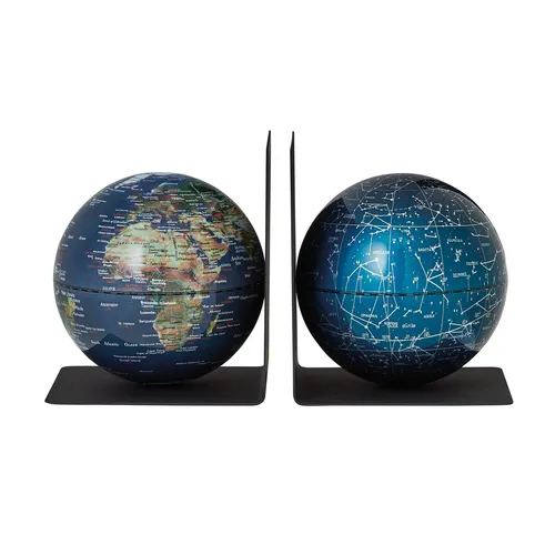 Troika Buchstütze mit Magn-Globen 13cm (2St.) - Elegante Buchstützen mit magnetischen Globus-Design, ideal zur stilvollen Präsentation Ihrer Bücher. Robuste Qualität für den täglichen Einsatz.