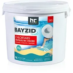 5 kg Chlortabs 20g - Schnell löslich im Eimer - Poolzubehör mit 56% Aktivchlor für hocheffiziente Desinfektion. Ideal für Stoßchlorung und sorgt für klares, sauberes Wasser ohne Rückstände.