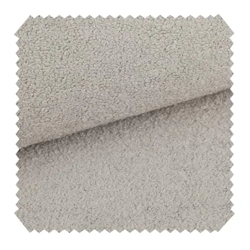 novely® exquisit DOLORES Robuster Bouclé-Stoff - Gemütlicher Polsterstoff - Schwer Entzündbarer Möbelstoff - Pflegeleichte Meterware 1lfm | Farbe: 03 Hellgrau