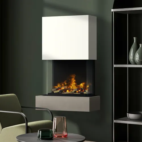 muenkel design Como Elektrokamin Opti-myst - Betonoptik - Der Como Elektrokamin von muenkel design überzeugt mit realistischem Flammeneffekt und zwei Heizstufen. Ideal für stilvolle Räume, sorgt er für eine gemütliche Atmosphäre und kann auch ohne Heizfunktion betrieben werden.