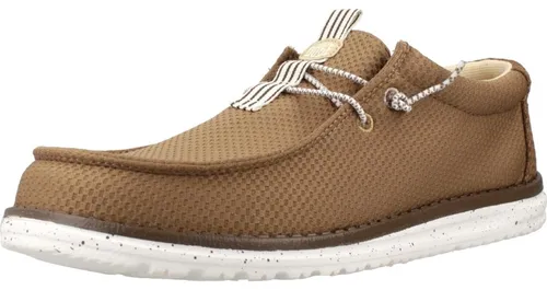 HEY DUDE WALLY MESH NEUTRALS Braun - 41 - Leichtgewichtiger Slip-on für maximalen Komfort. Das atmungsaktive Mesh sorgt für frische Füße, während die flexible Sohle jeden Schritt dämpft. Ideal für Freizeit und Abenteuer!