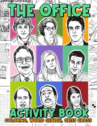 The Office Activity Book: Word Search, Crossword Puzzles, Quotes And Coloring All In One, White Elephant Gifts For Adults, Coloring Book For Women, Men | Birthday Christmas Gifts