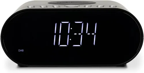 ROBERTS Ortus Charge Radio Wecker mit Qi-Ladegerät - Tragbares Dab+ / FM Radio mit Bluetooth und praktischem Qi-Ladegerät für dein Smartphone – ideal für den Nachttisch!