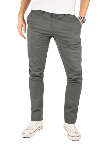 Yazubi Kyle - Graue Chino Hosen für Herren - Wanderhosen aus bequemem Stretch-Baumwolltwill im Slim Fit. Ideal für Casual & Office-Looks mit optimaler Bewegungsfreiheit und Pflegeleichtigkeit.