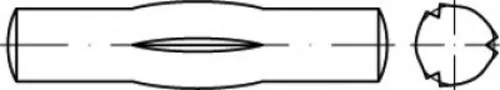 TOOLCRAFT TO-5438001 Knebelkerbstift 2.5mm Stahl 250St.
