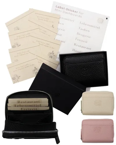 BeginnerBudget Mini Geldbörse Budget Portemonnaie Damen Geldbörse mit Kategorien zur Umschlagmethode (Set), Geldbörse zum Sparen, Perfekt für den Alltag