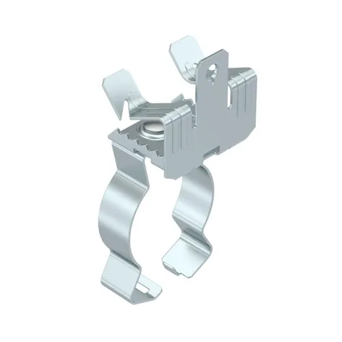 OBO Bettermann Trägerklammer SCVPC 14-20 D40 - Hochwertige Stahl-Befestigungsklammer für Rohr- und Kabeldurchmesser von 36-40 mm, mit einer beeindruckenden Bruchlast von 450 N. Ideal für stabile Installationen in der Elektronik- und Messtechnik.